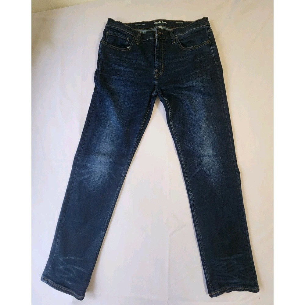 Goodfellow & Co Total Flex Slim Straight Jeans Men's 34x32 Dark Wash Stretch